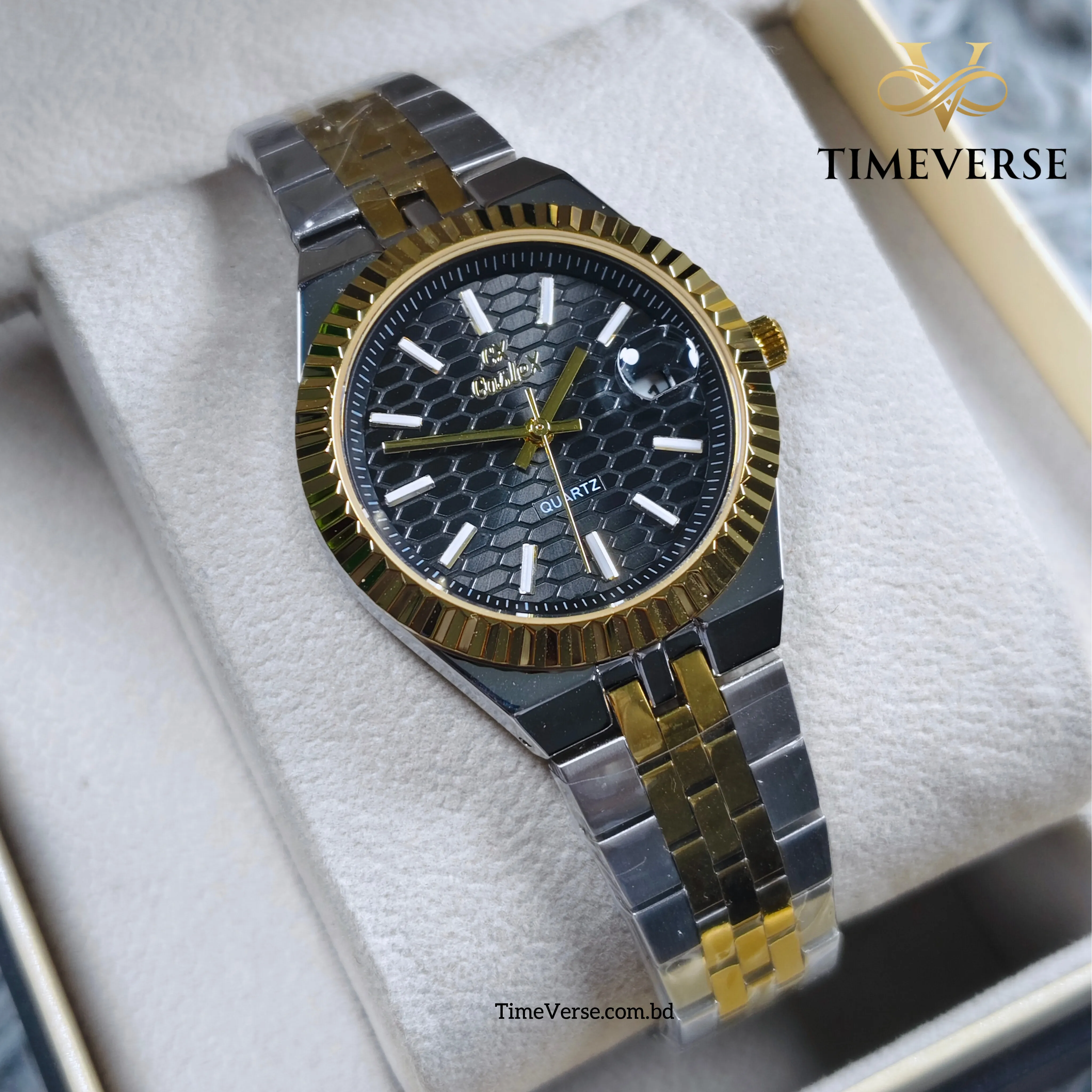 Caslex 062 Ladies Watch - Silver Gold Black