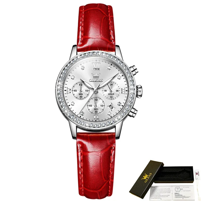 Olevs 9933 - Silver Red