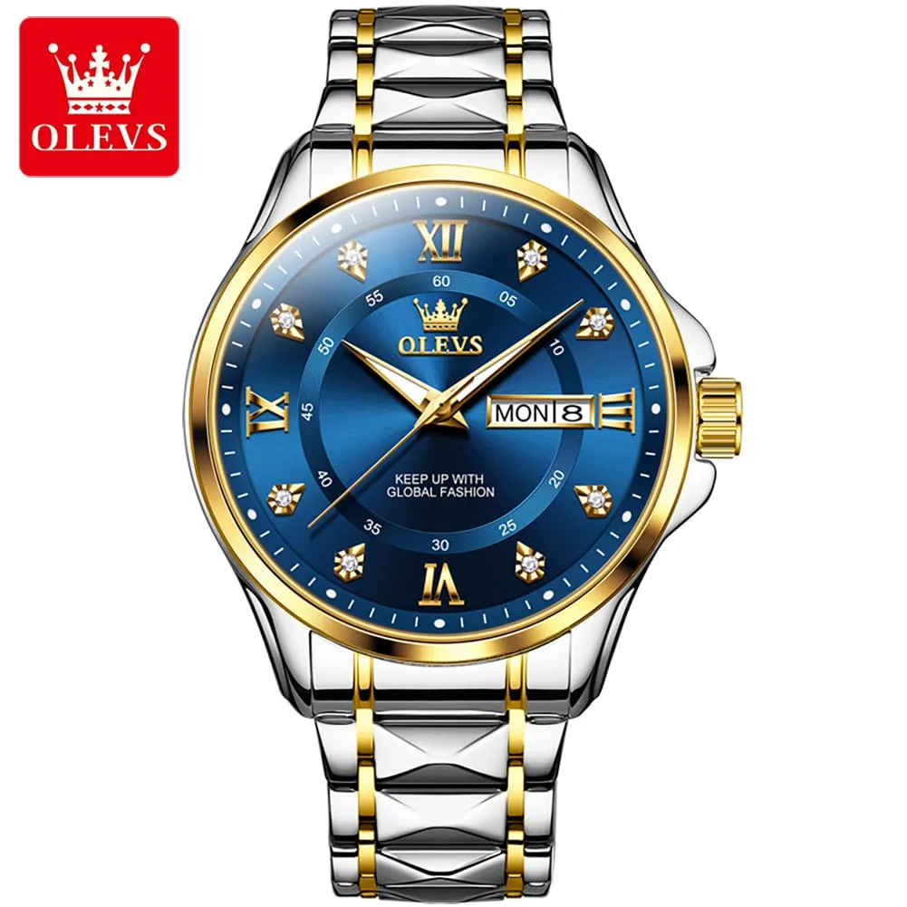 Olevs 2910 CH - Sliver Gold Blue