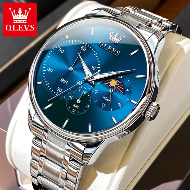 Olevs 2936 For Man - Sliver Blue