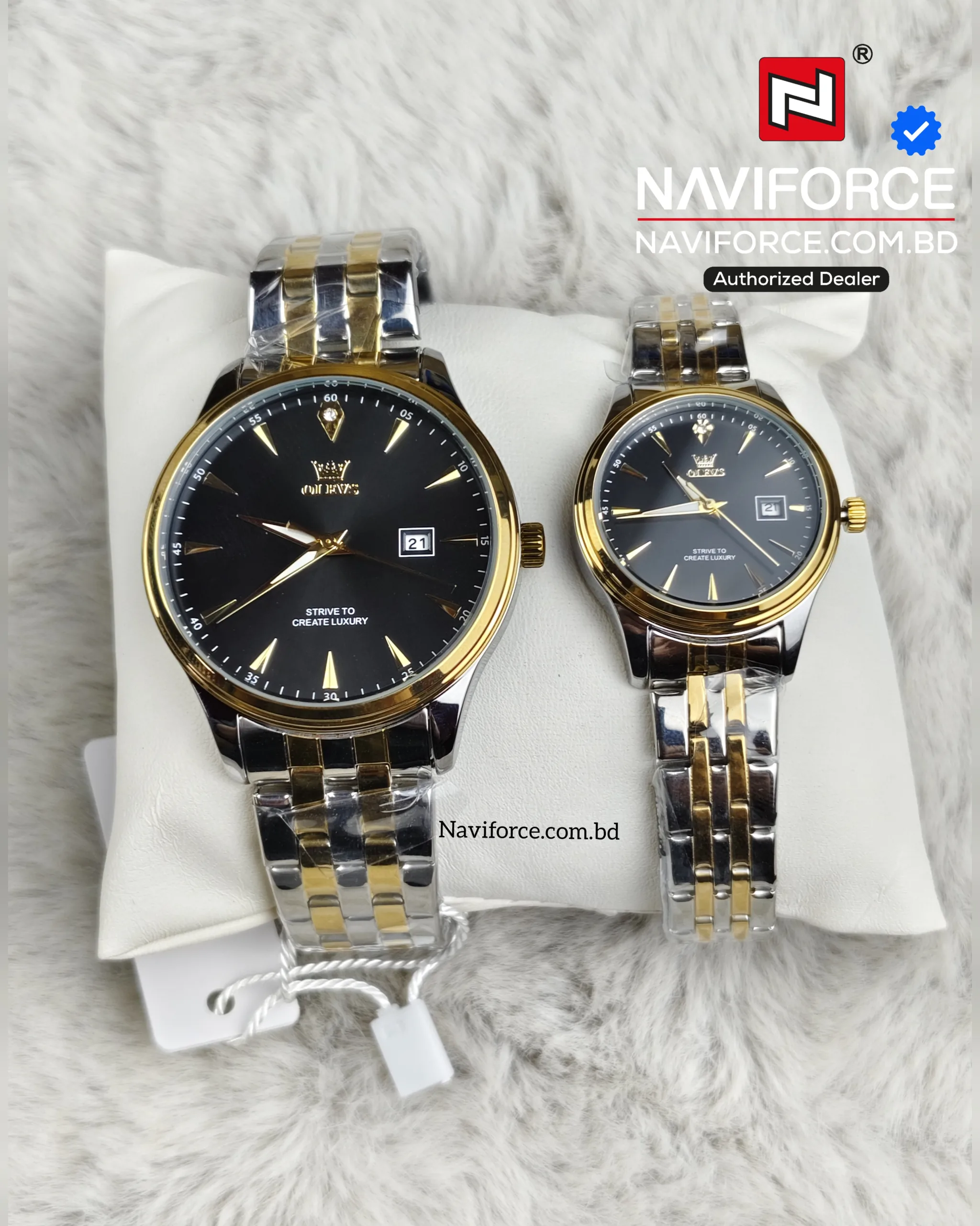 Olevs 5598 Couple - Black Gold
