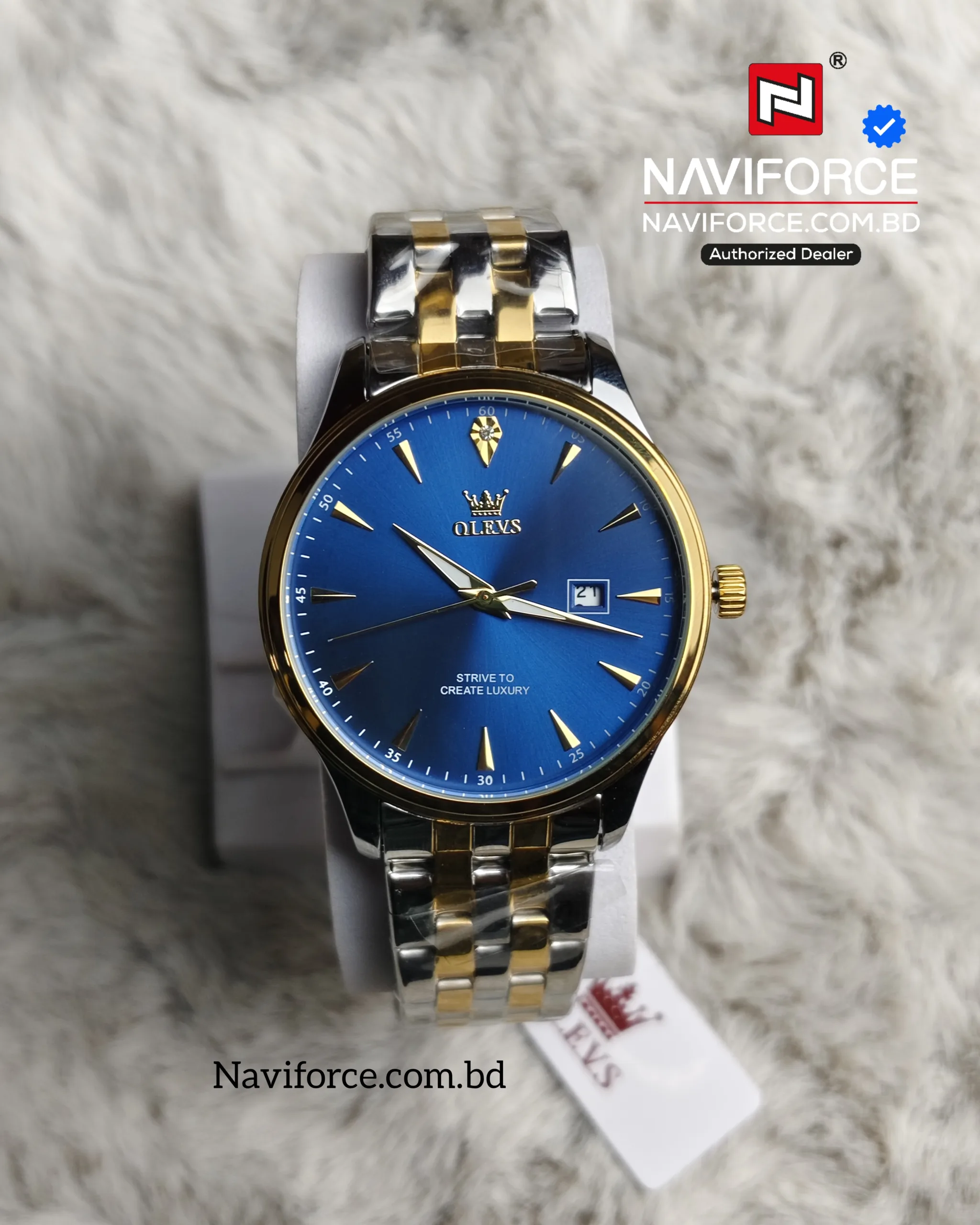 Olevs 5598 CH - Gold Blue For Men