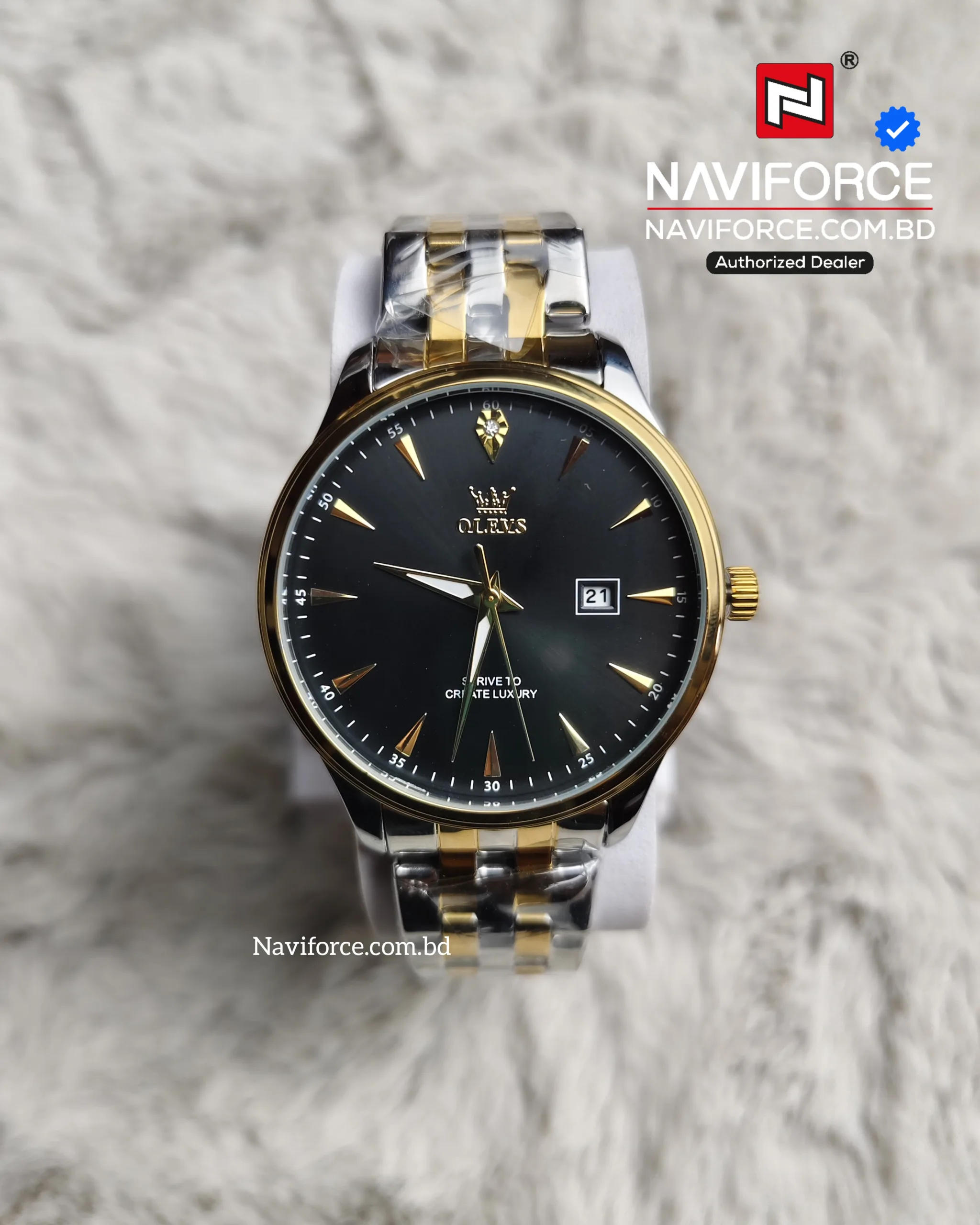 Olevs 5598 CH - Black Gold For Men