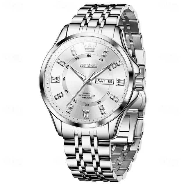 Olevs 3620 CH For Men - Silver