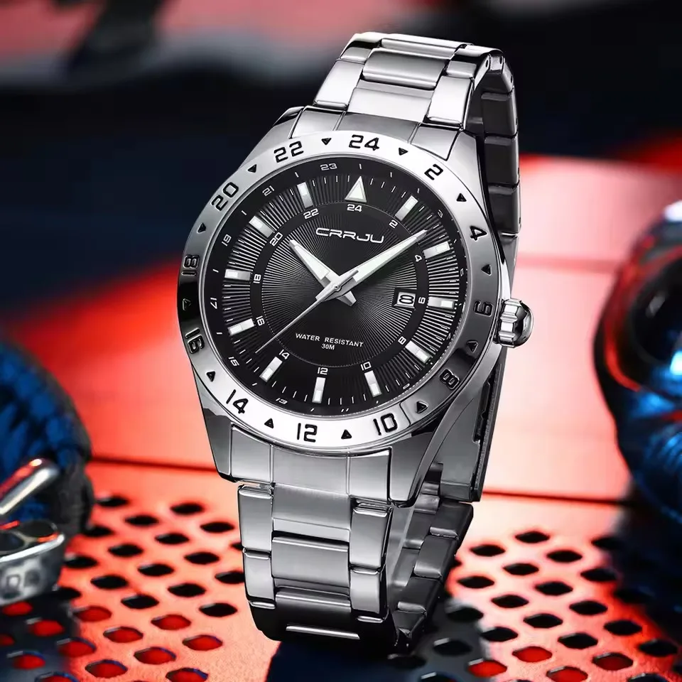 Crrju 5007 CH For Men - Silver Black