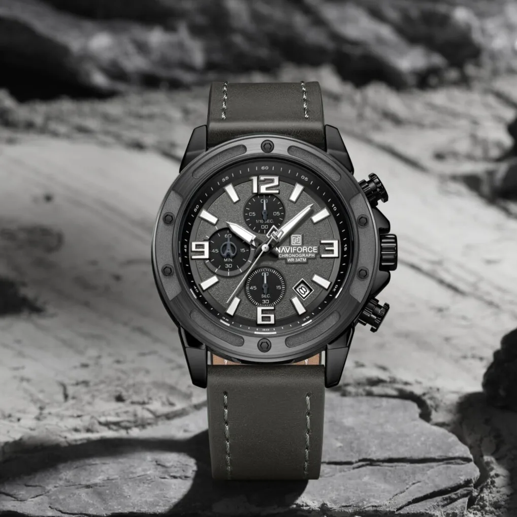 Naviforce 8074 For Men - Gray