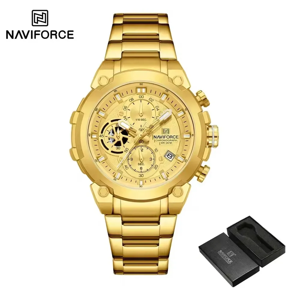 Naviforce 8071 For Men - Gold
