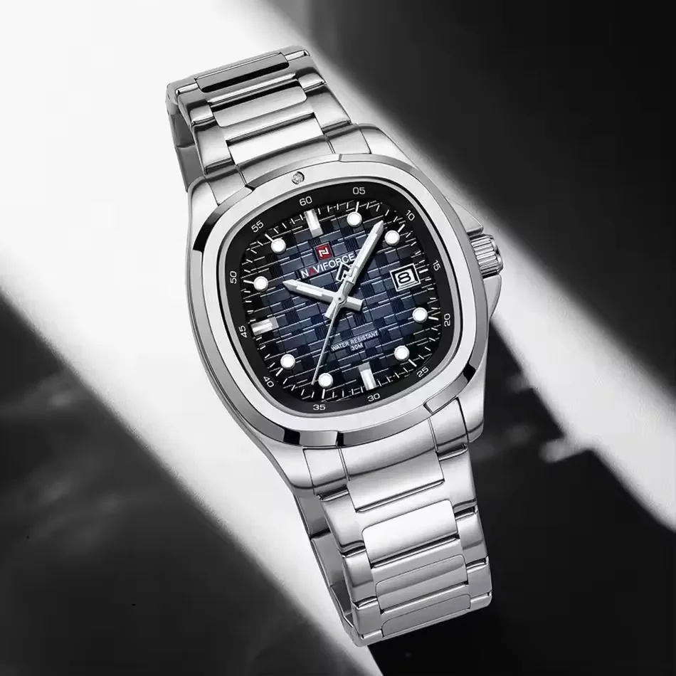 Naviforce 9240 CH - Silver Blue For Men