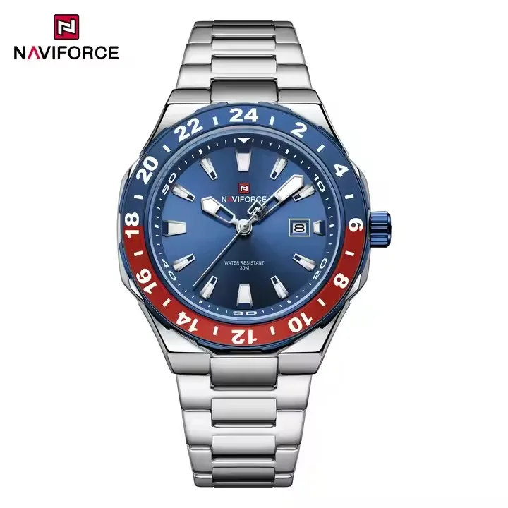 Naviforce 9249 CH - Silver Red Blue