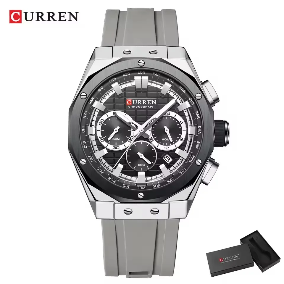 Curren 8464 For Men - Grey