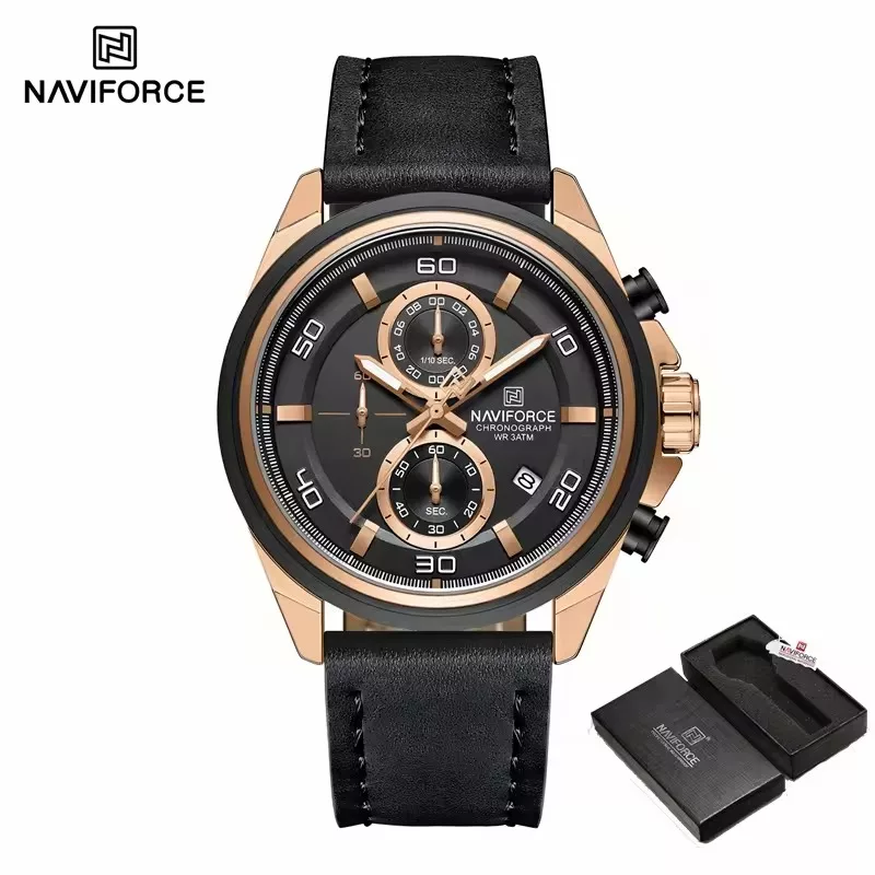 Naviforce 8075 For Men - Black Rose