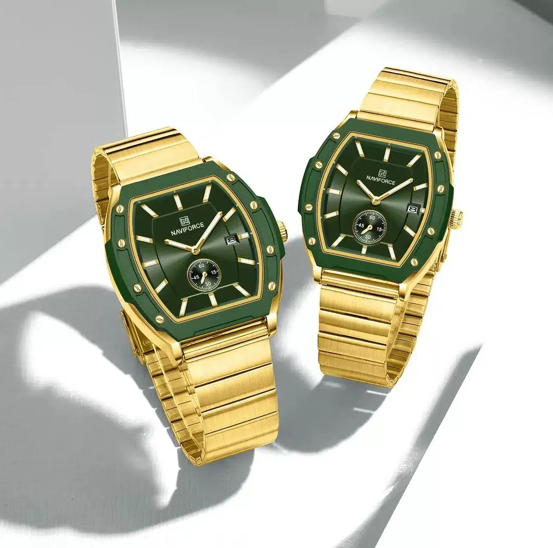 Naviforce 8068 Couple - Gold Green