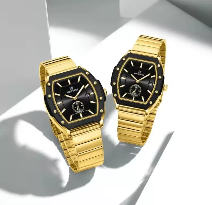 Naviforce 8068 Couple - Gold Black