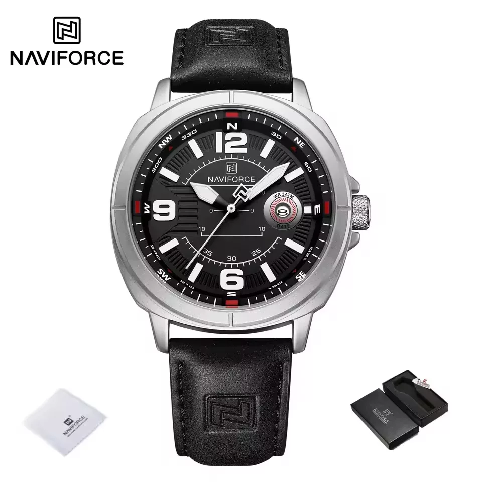 Naviforce 8078 - Silver Black