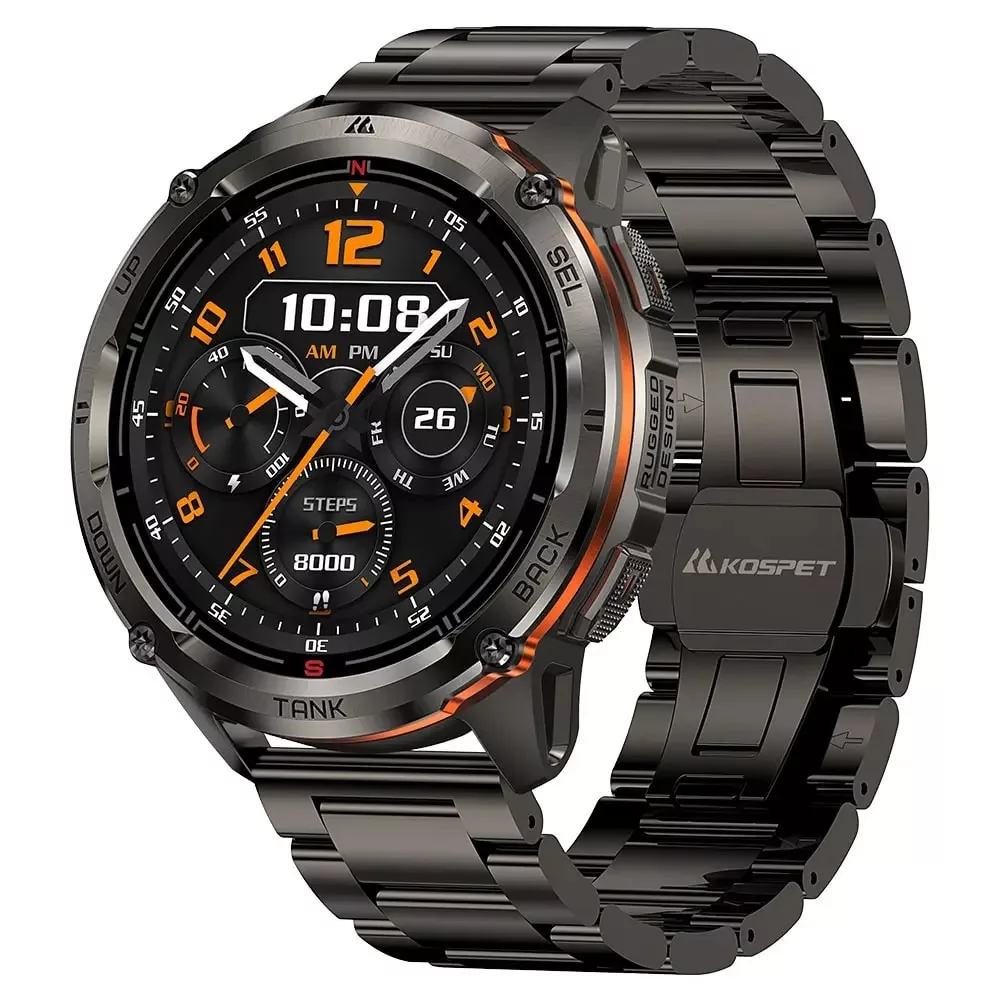 KOSPET TANK T3 ULTRA 2 Smartwatch with GPS - Black (Special Edition Dual Strap)