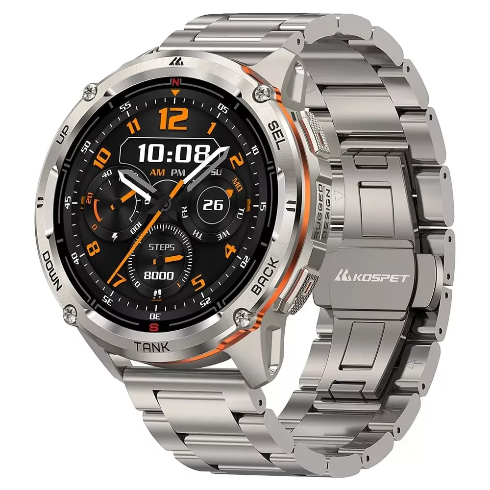 KOSPET TANK T3 ULTRA 2 Smartwatch with GPS - Silver  (Special Edition Dual Strap)