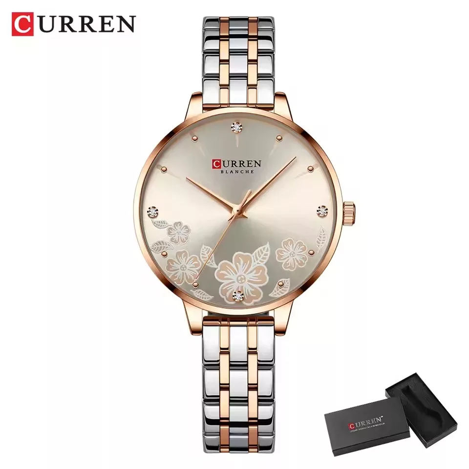 Curren 9068 CH For Women - Silver Rose