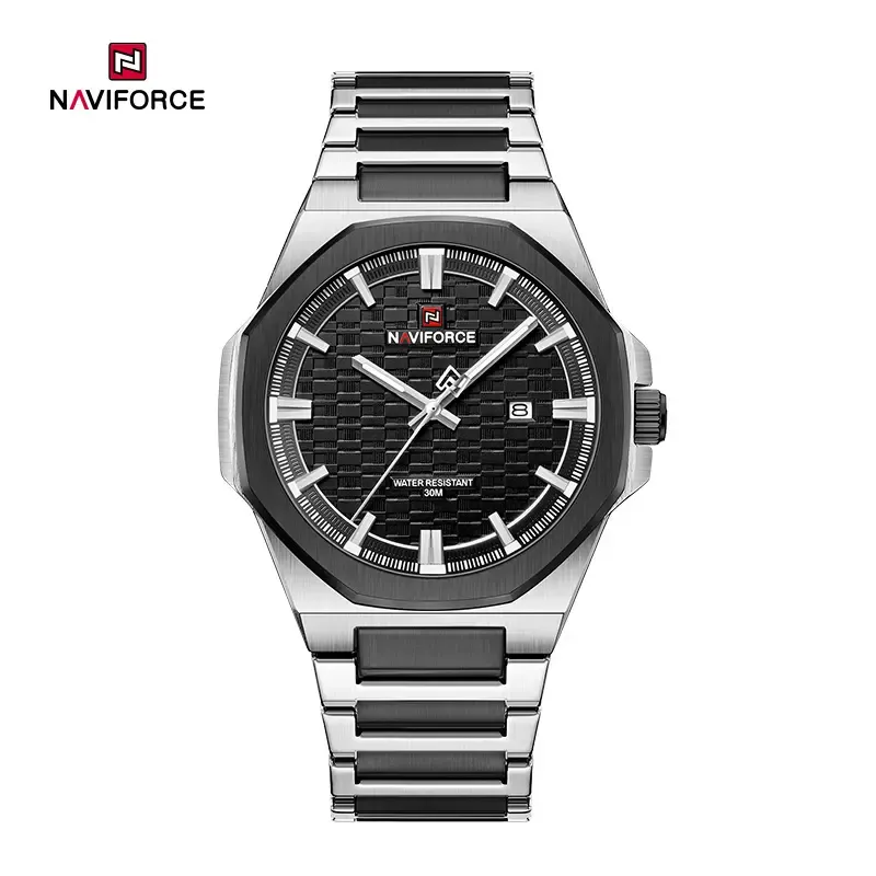 Naviforce 9245 CH – Silver Black For Men