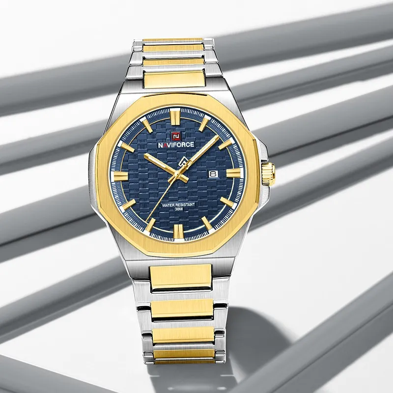Naviforce 9245 CH – Gold Blue For Men