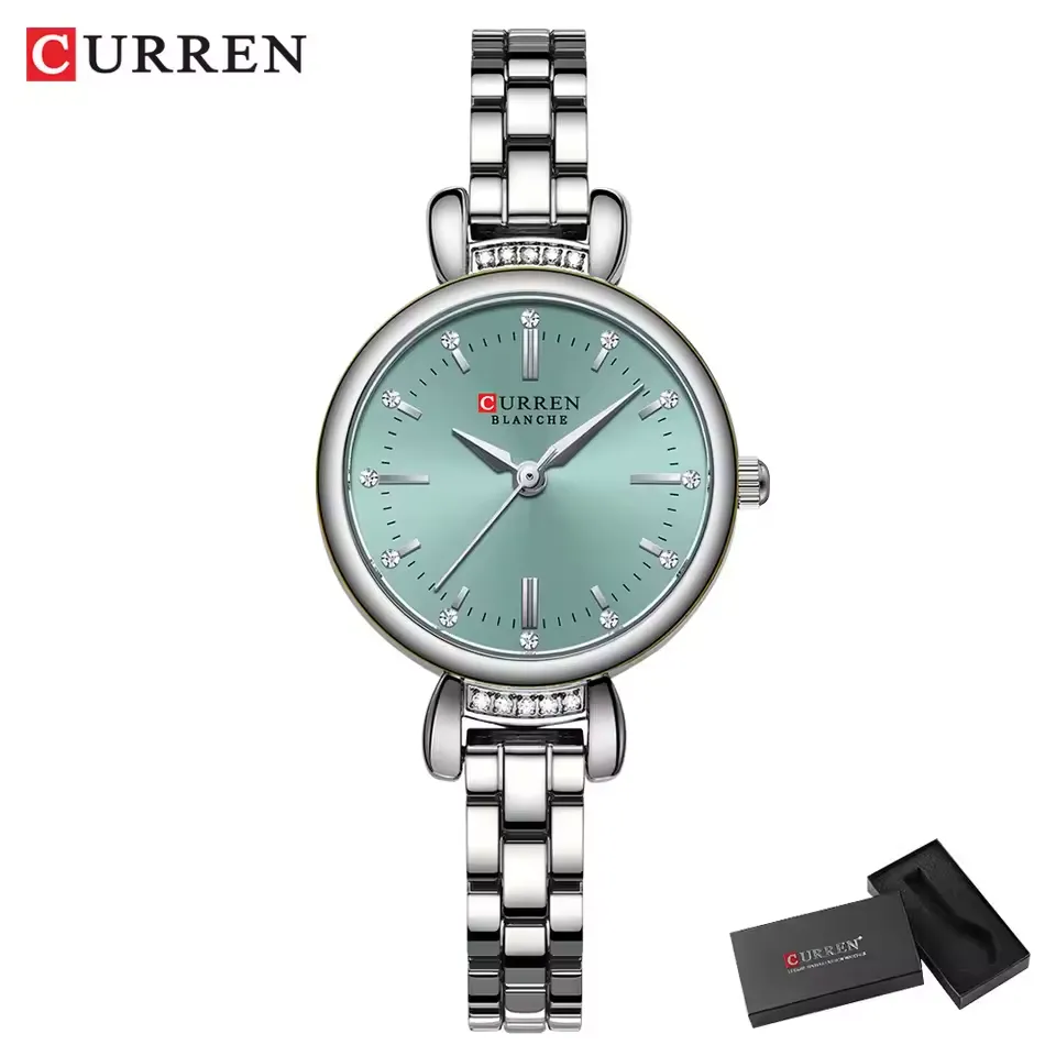 Curren 9098 CH For Women - Silver Green