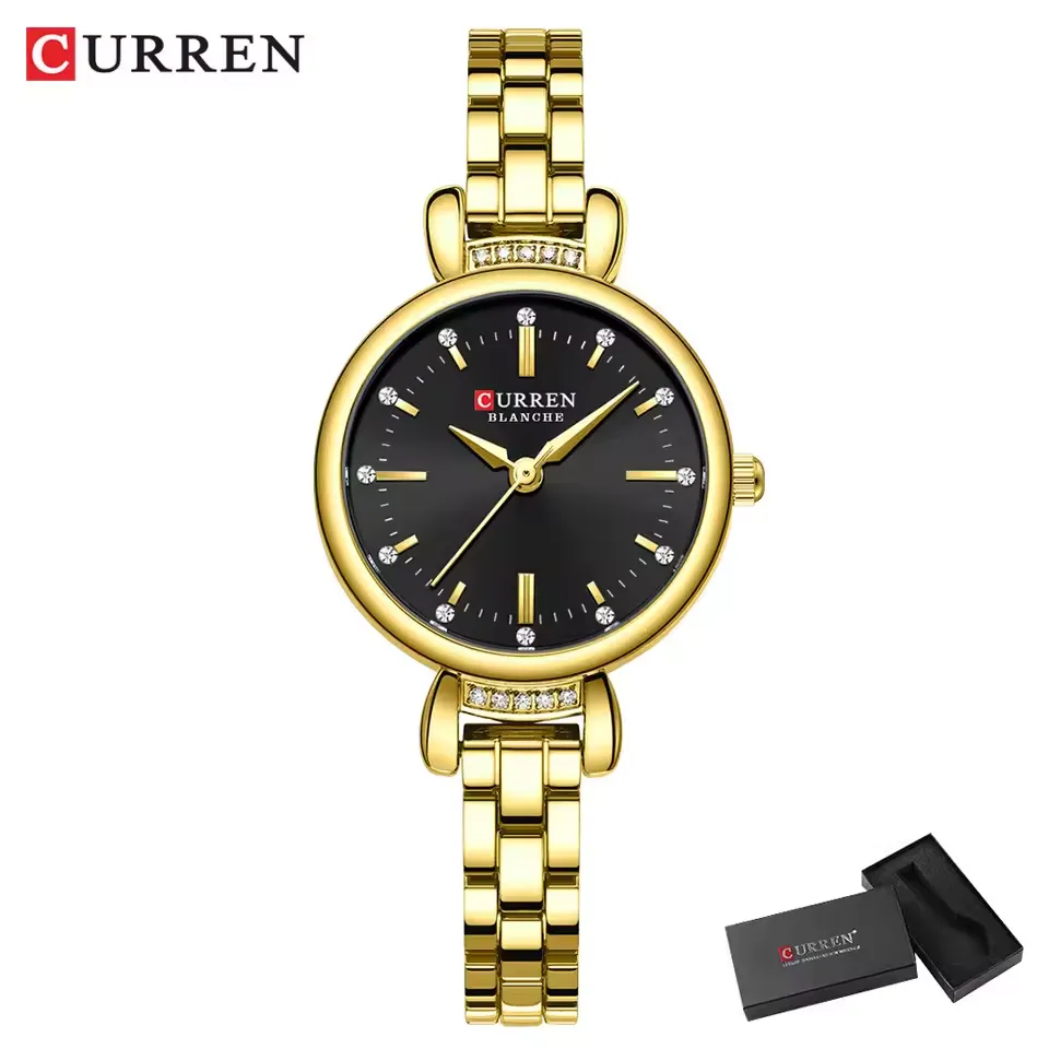 Curren 9098 CH For Women - Gold Black