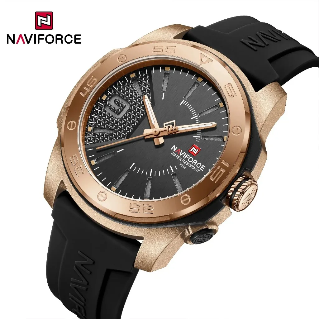 Naviforce 7112T For Man - Rose Gold Black