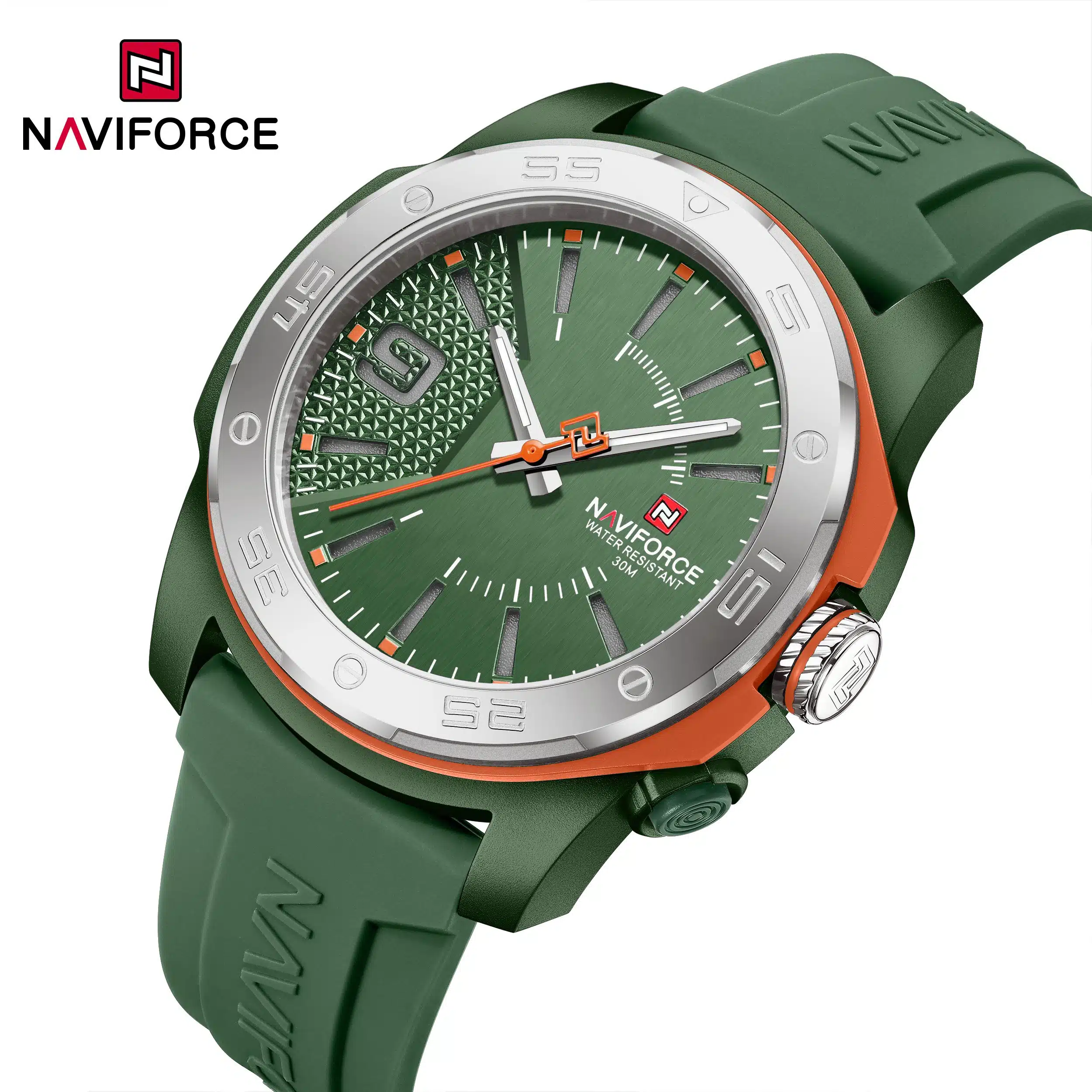 Naviforce 7112T For Man - Silver Green