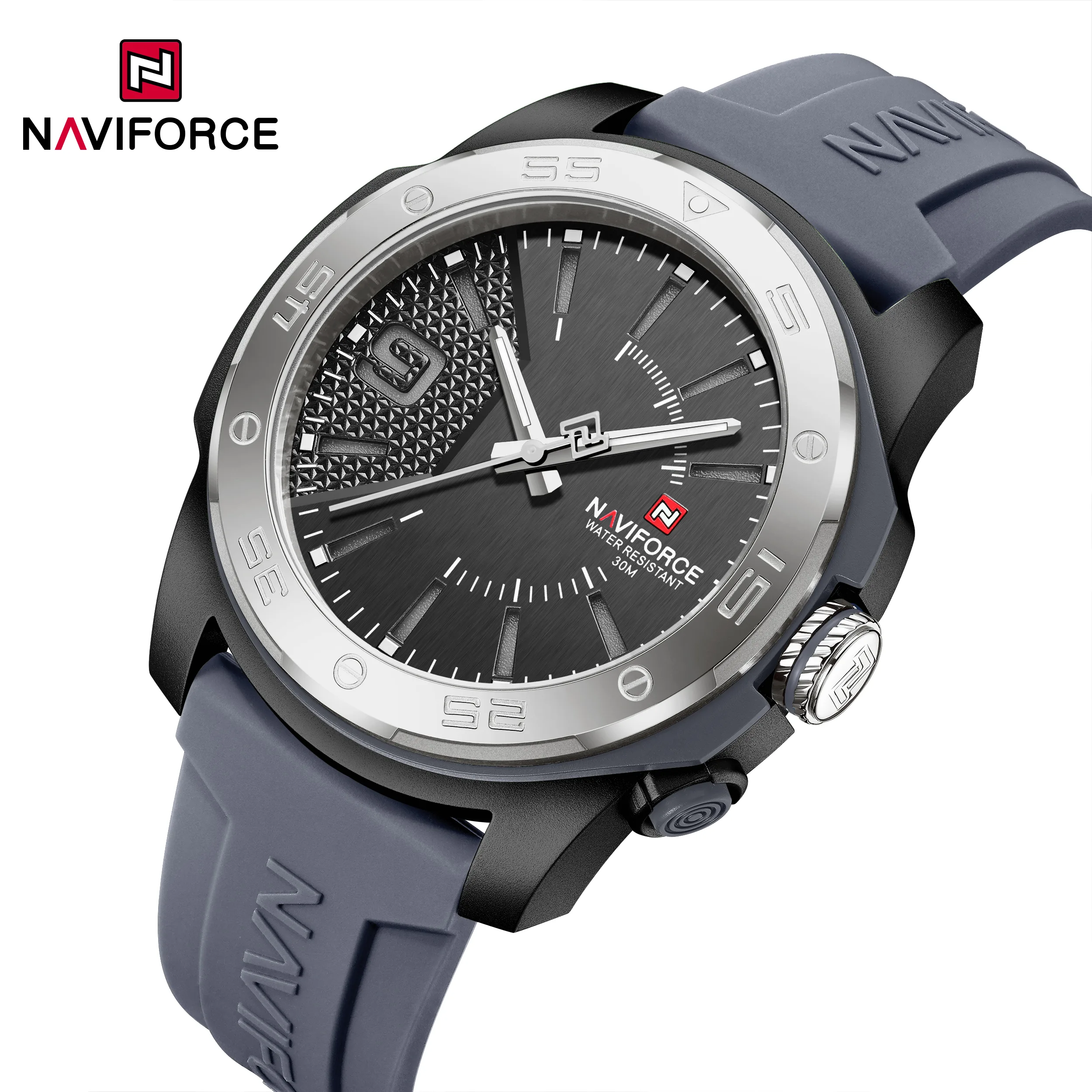 Naviforce 7112T For Man - Silver Black