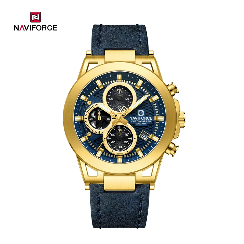 Naviforce 8073L For Men - Blue Gold