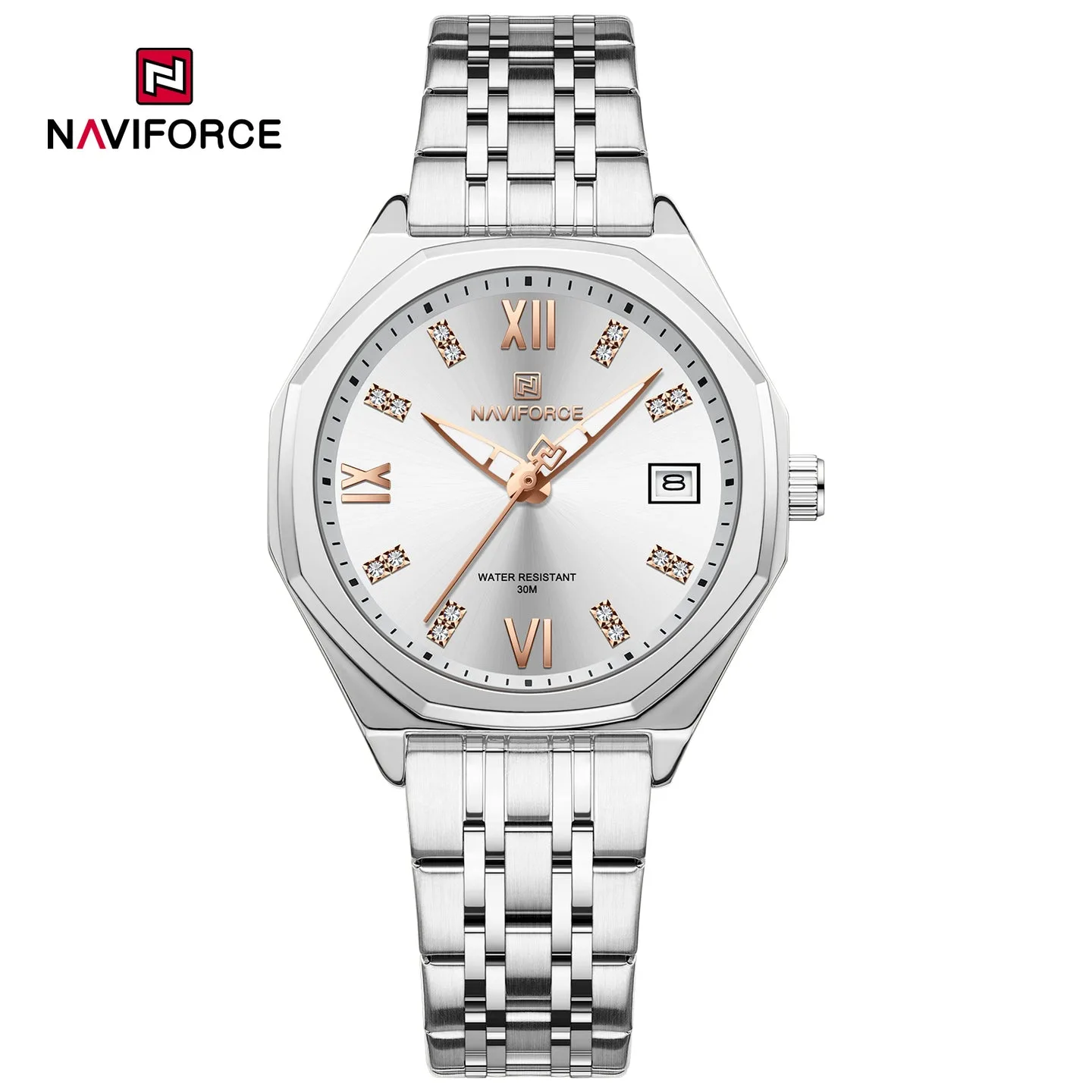 Naviforce 5052 For Women - Silver White