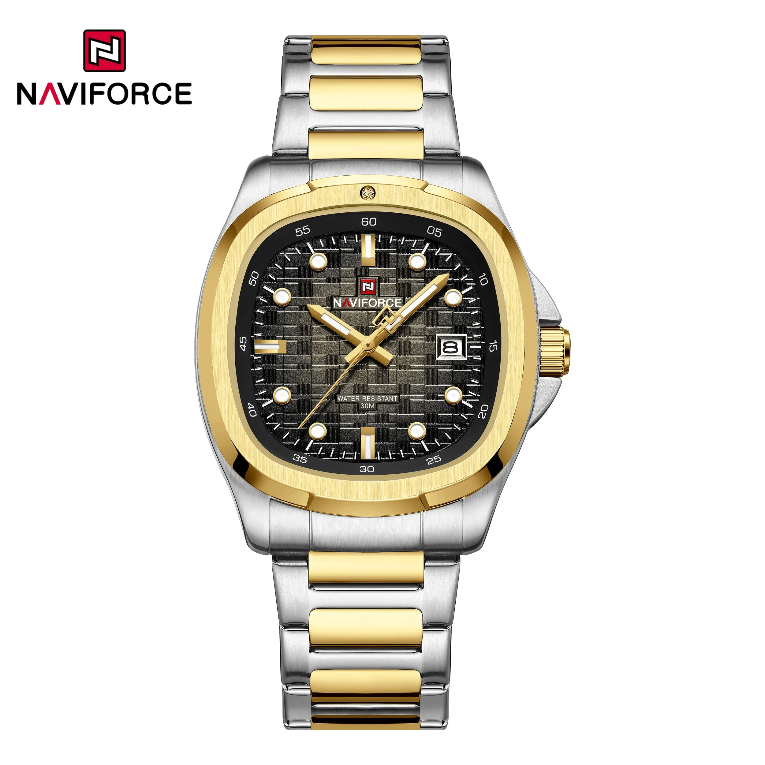 Naviforce 9240 CH - Silver Gold For Men