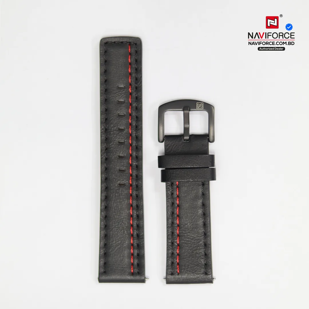 Naviforce NF9099 Belt (24mm)- Black Red