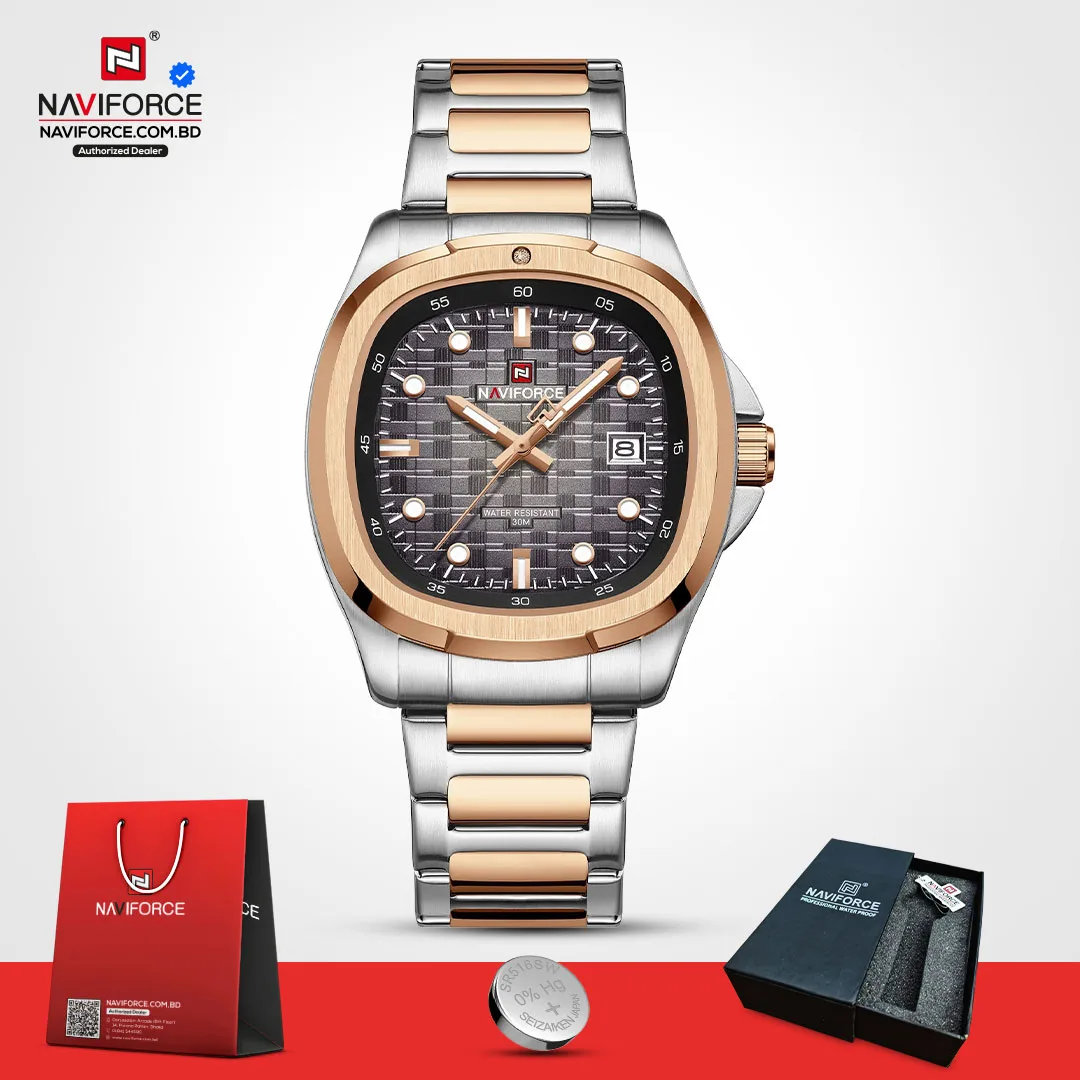 Naviforce-9240-CH-–-Rose-Gray-For-Men