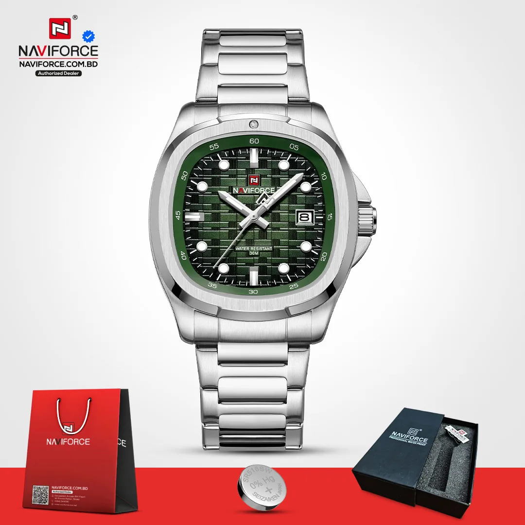 Naviforce-9240-CH-–-Silver-Green-For-Men