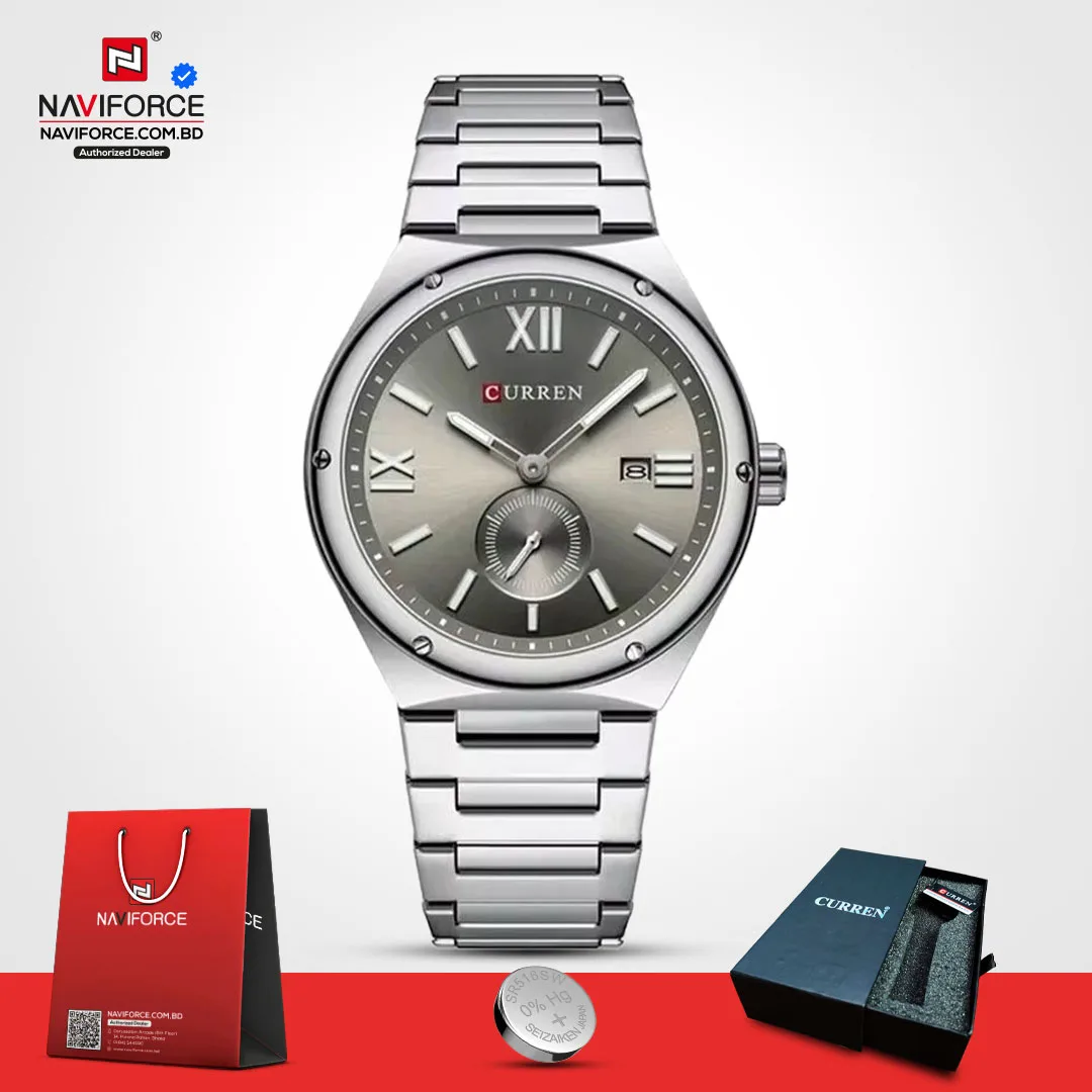 Curren-8471-CH-For-Men-–-Silver-Gray