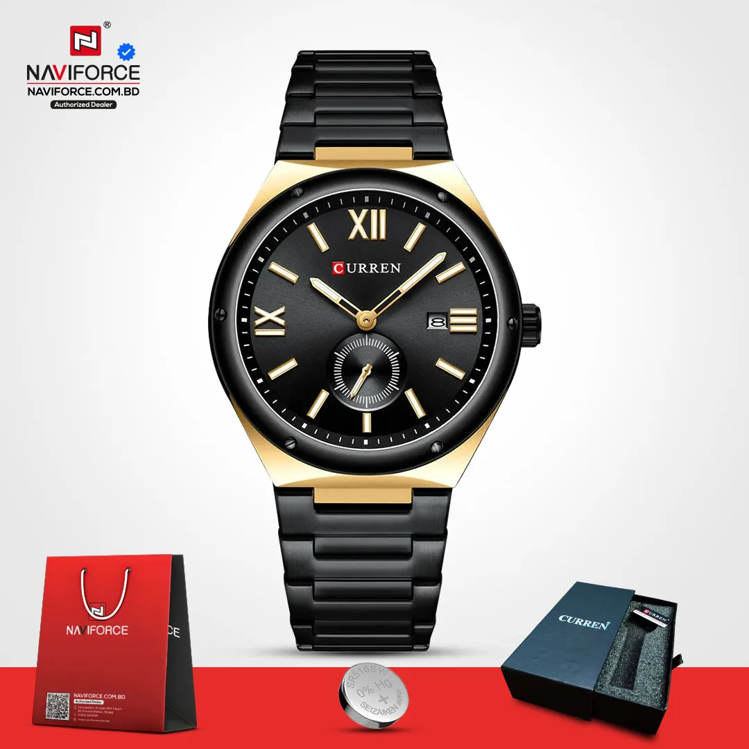 Curren-8471-CH-For-Men-–-Black-Gold