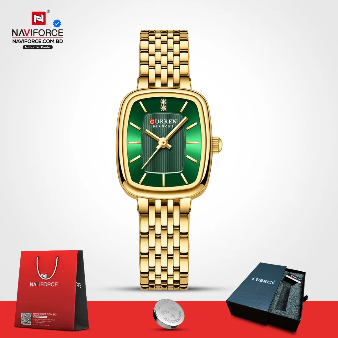 Curren-9093-For-Women-–-Gold-Green