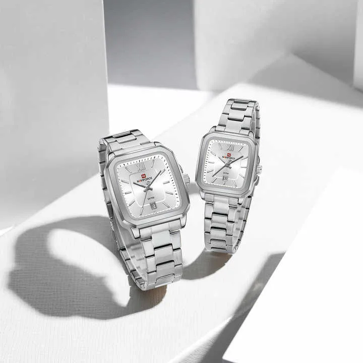 Naviforce 9239 Couple - Silver