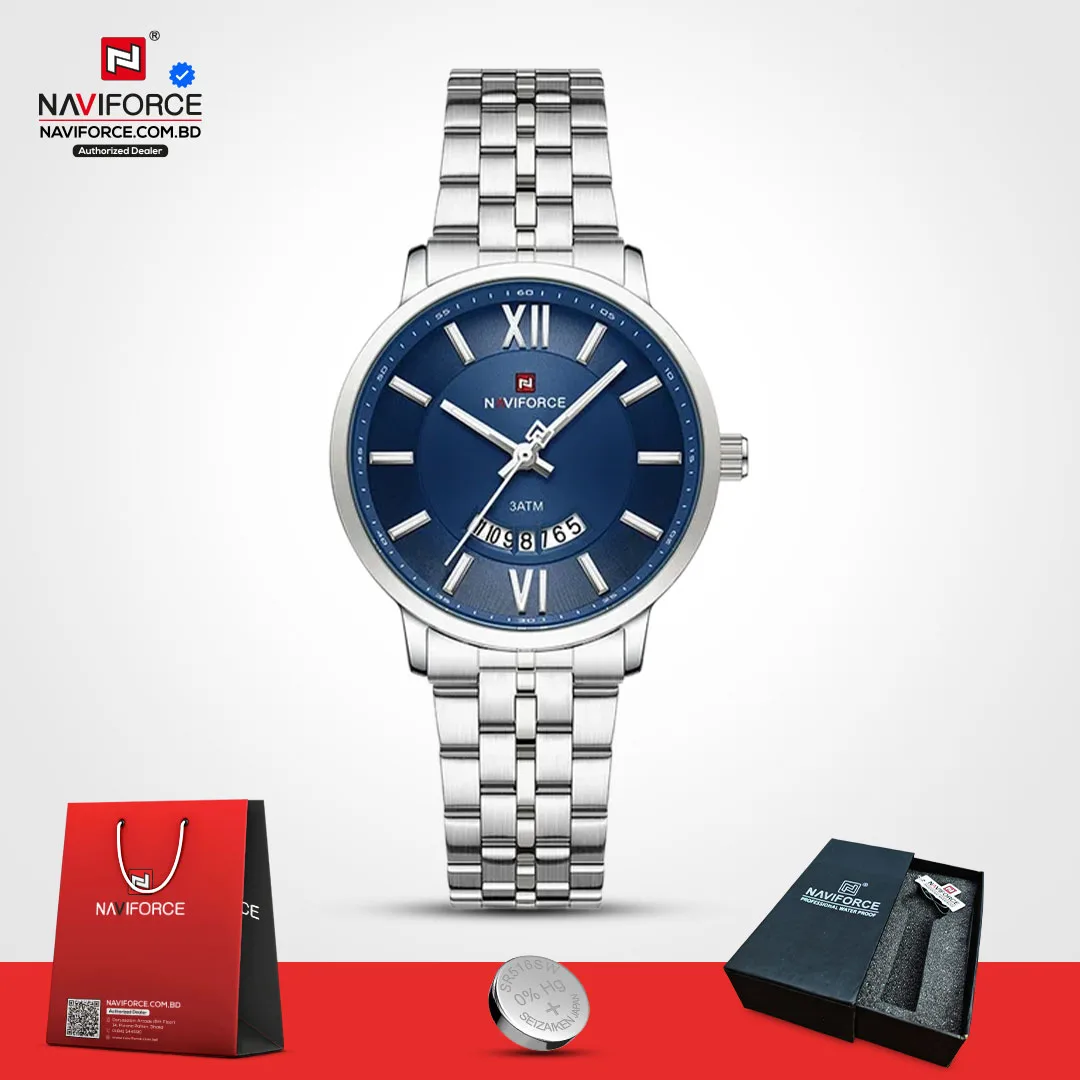 Naviforce-9238-–-Silver-Blue-For-Women