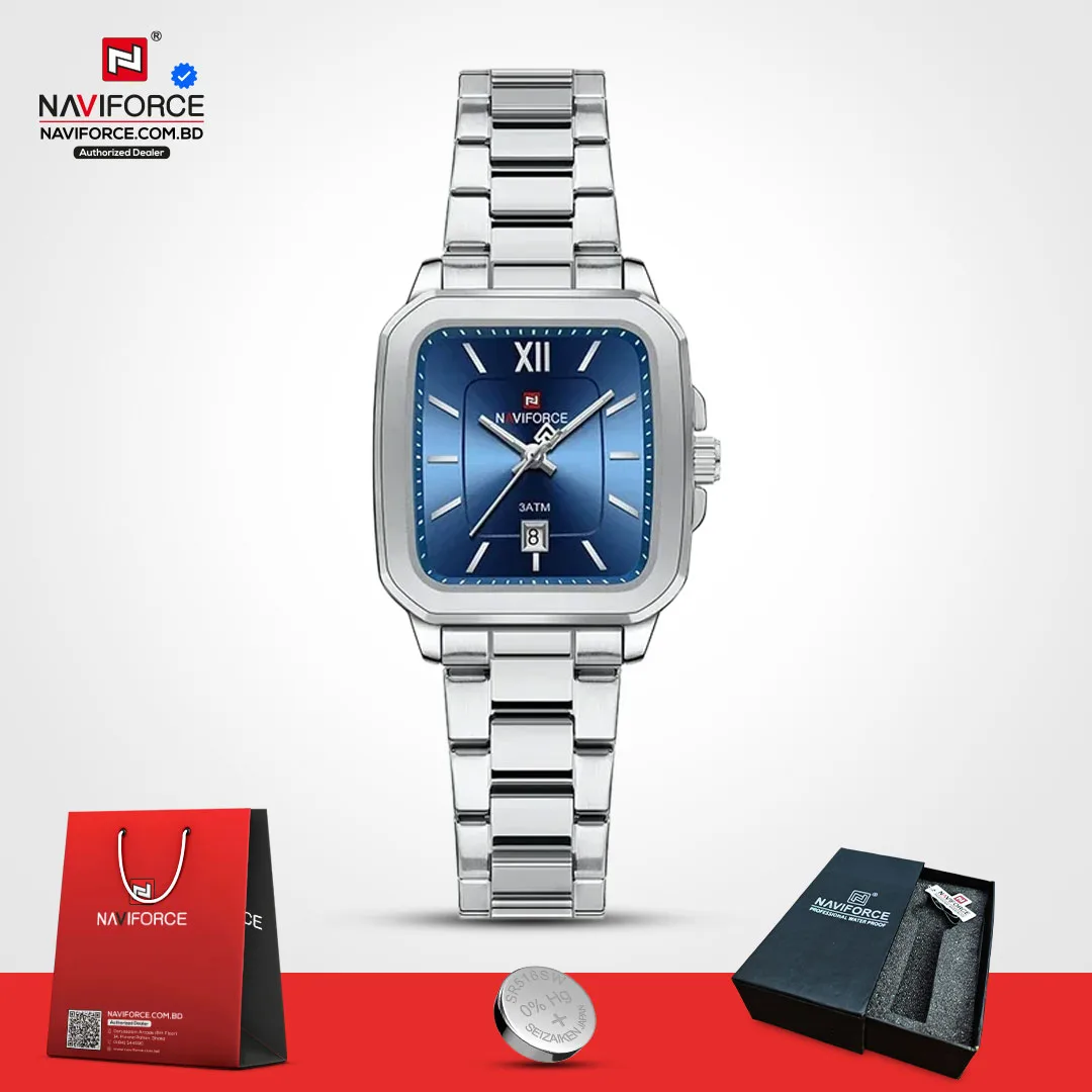 Naviforce-9239-–-Silver-Blue-For-Women