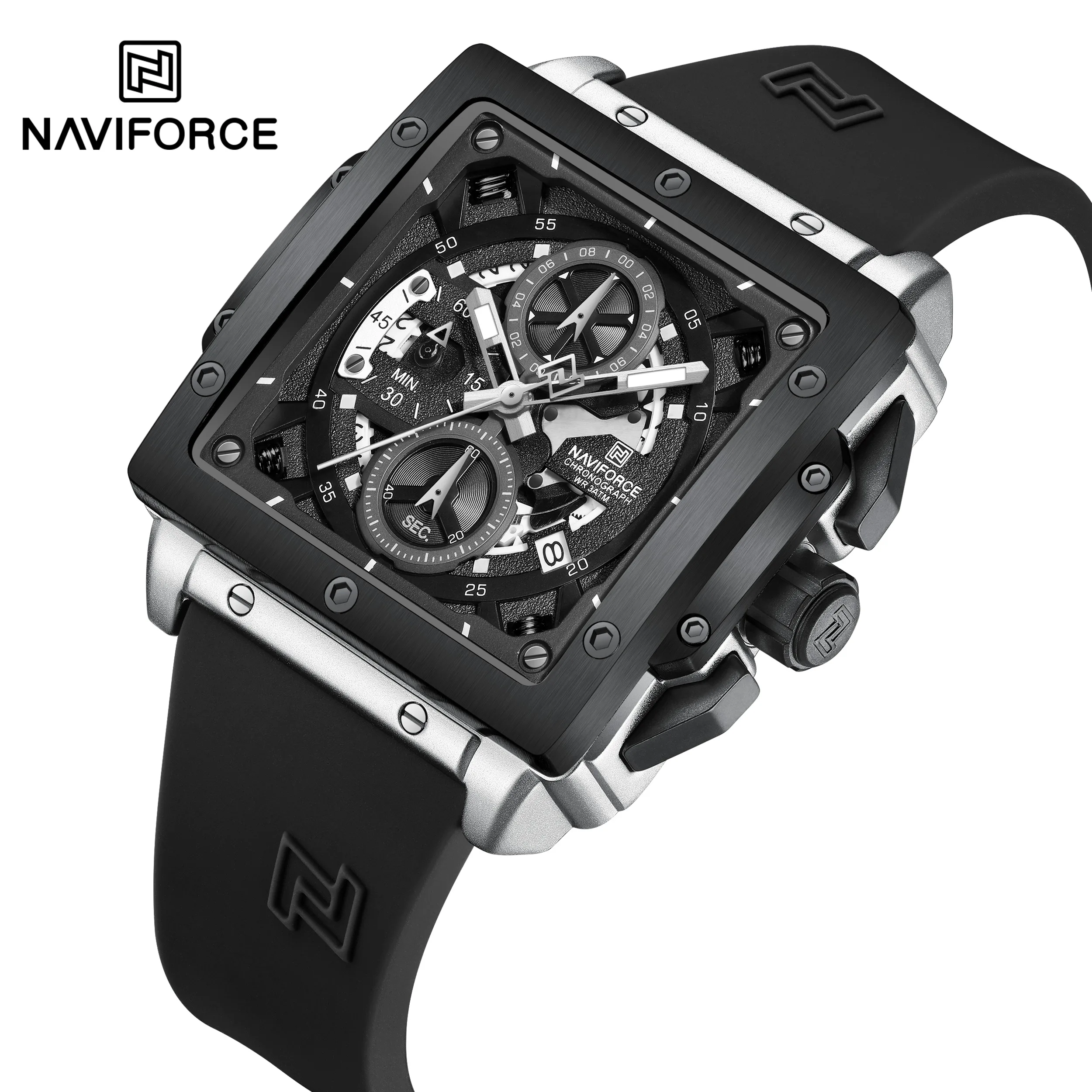 Naviforce 8064 - Silver Black