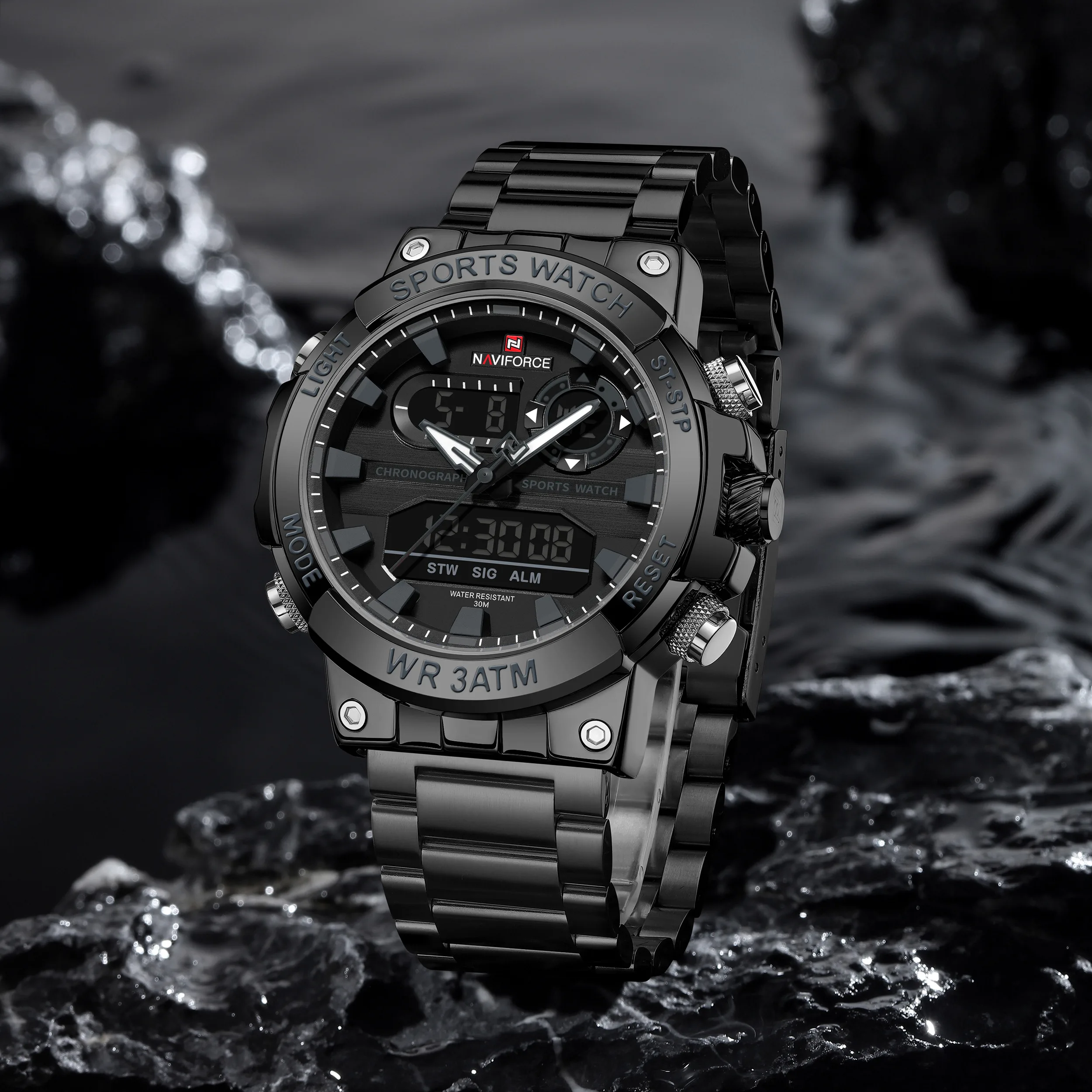 Naviforce 9237 CH - Black Gray