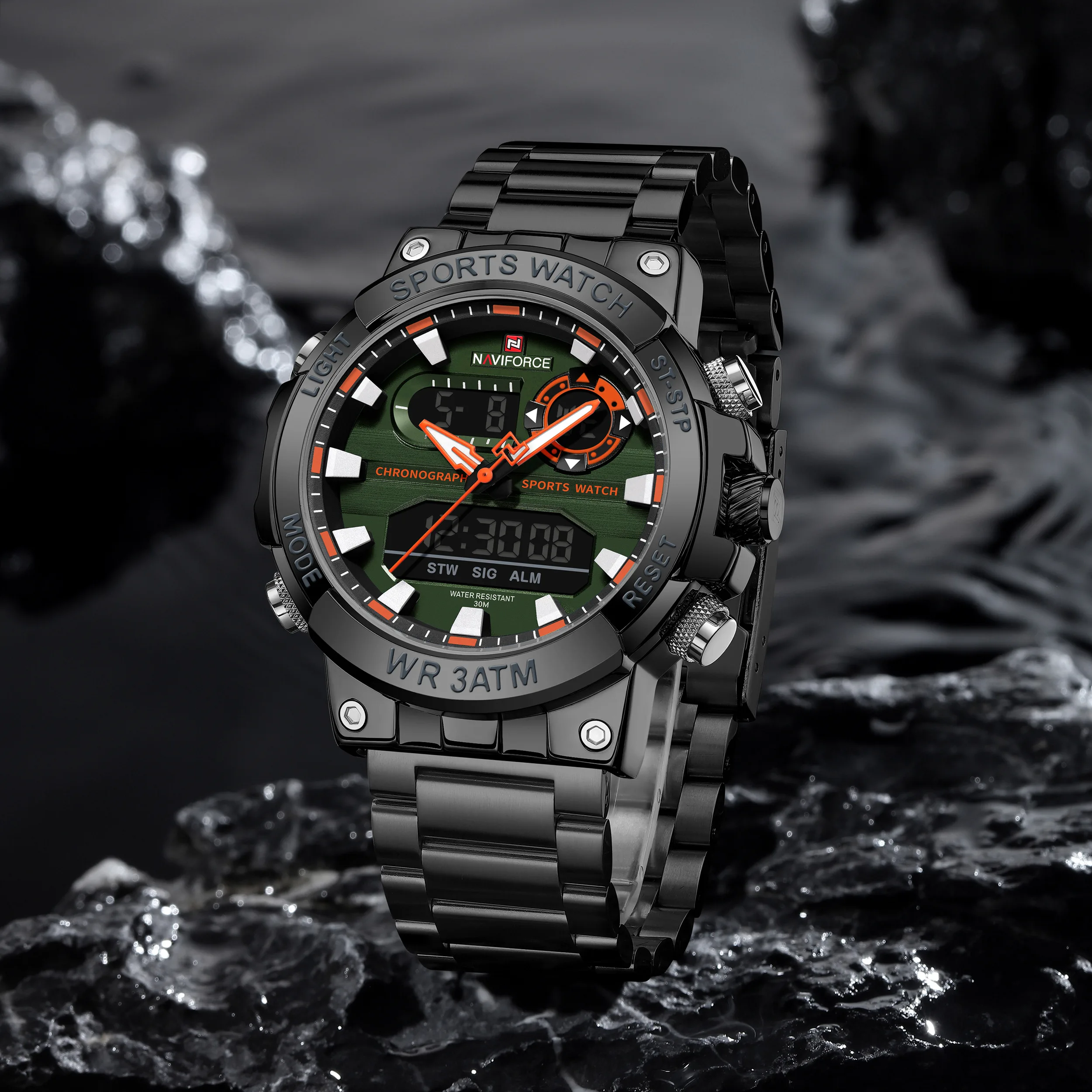 Naviforce 9237 CH - Black Green