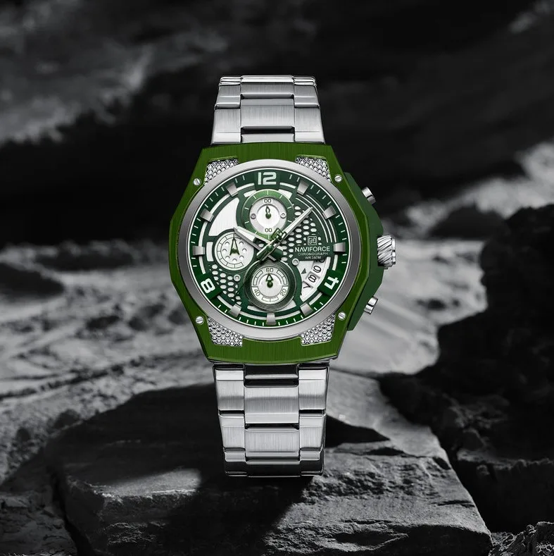 Naviforce 8051 CH - Silver Green