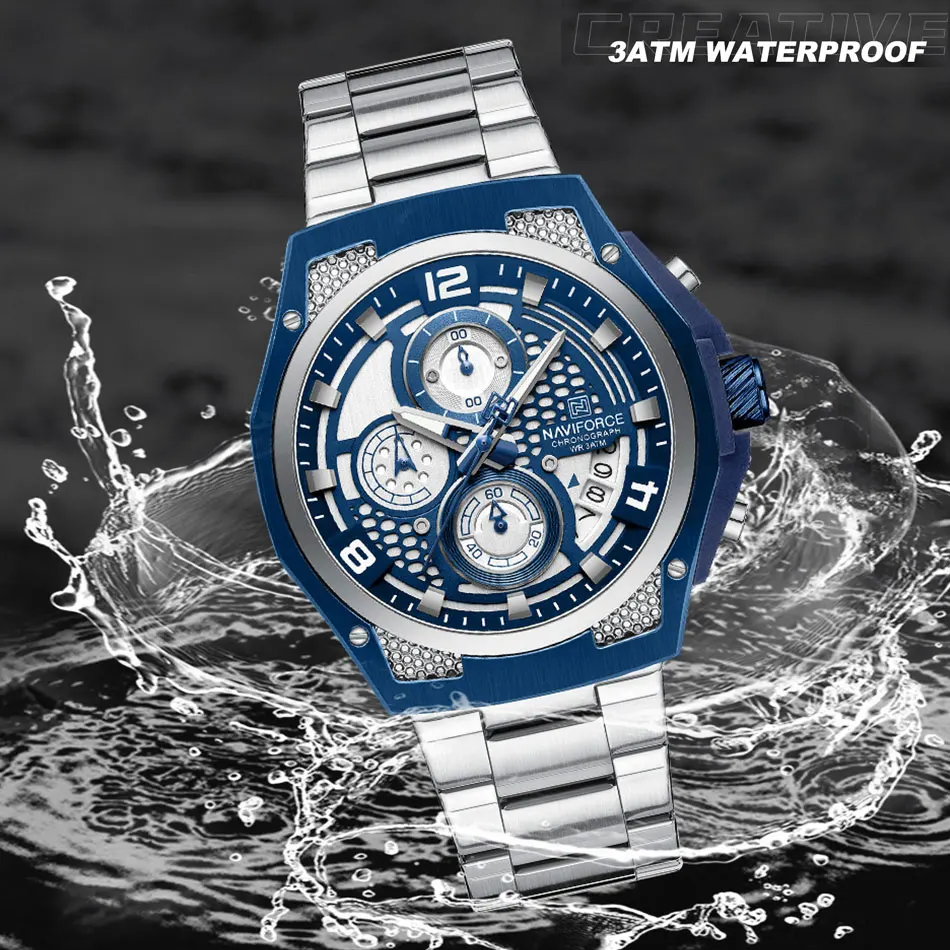 Naviforce 8051 CH - Silver Blue