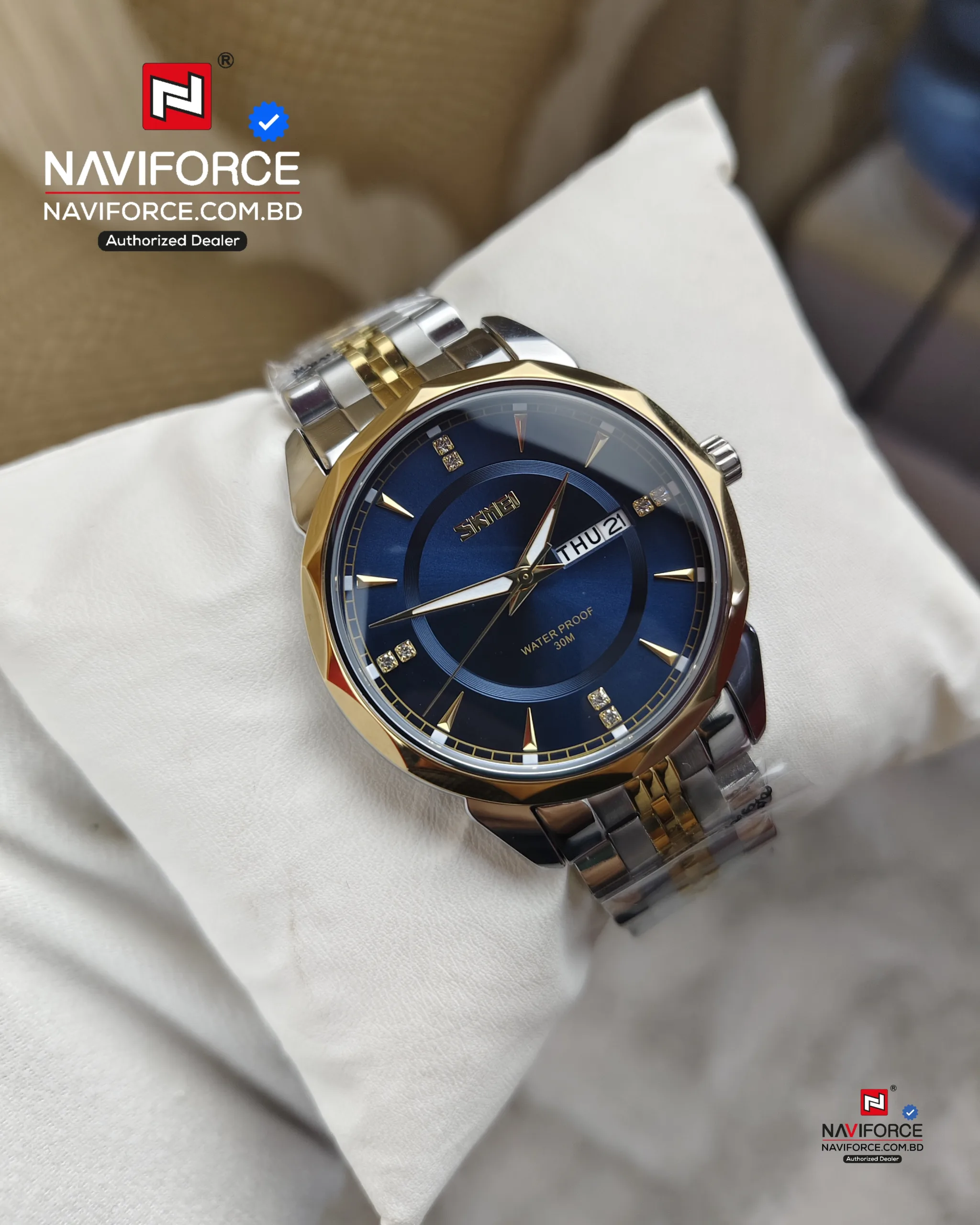 Skmei 9268 - Silver Gold Blue For Men