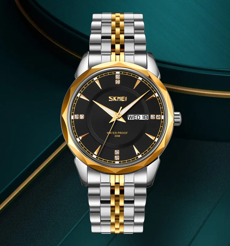 Skmei 9268 - Silver Gold Black For Men