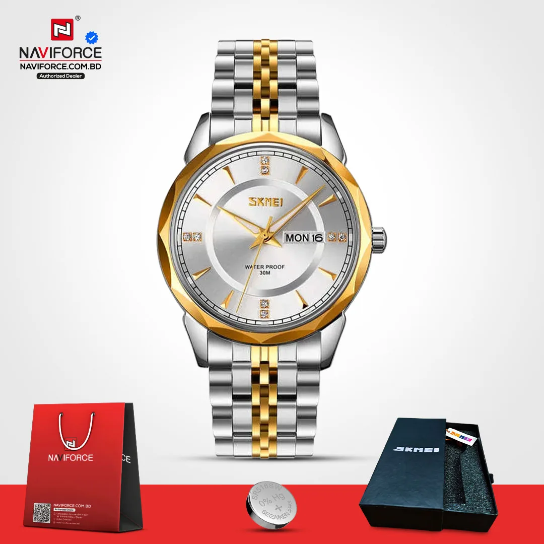 Skmei-9268-–-Silver-Gold-For-Men