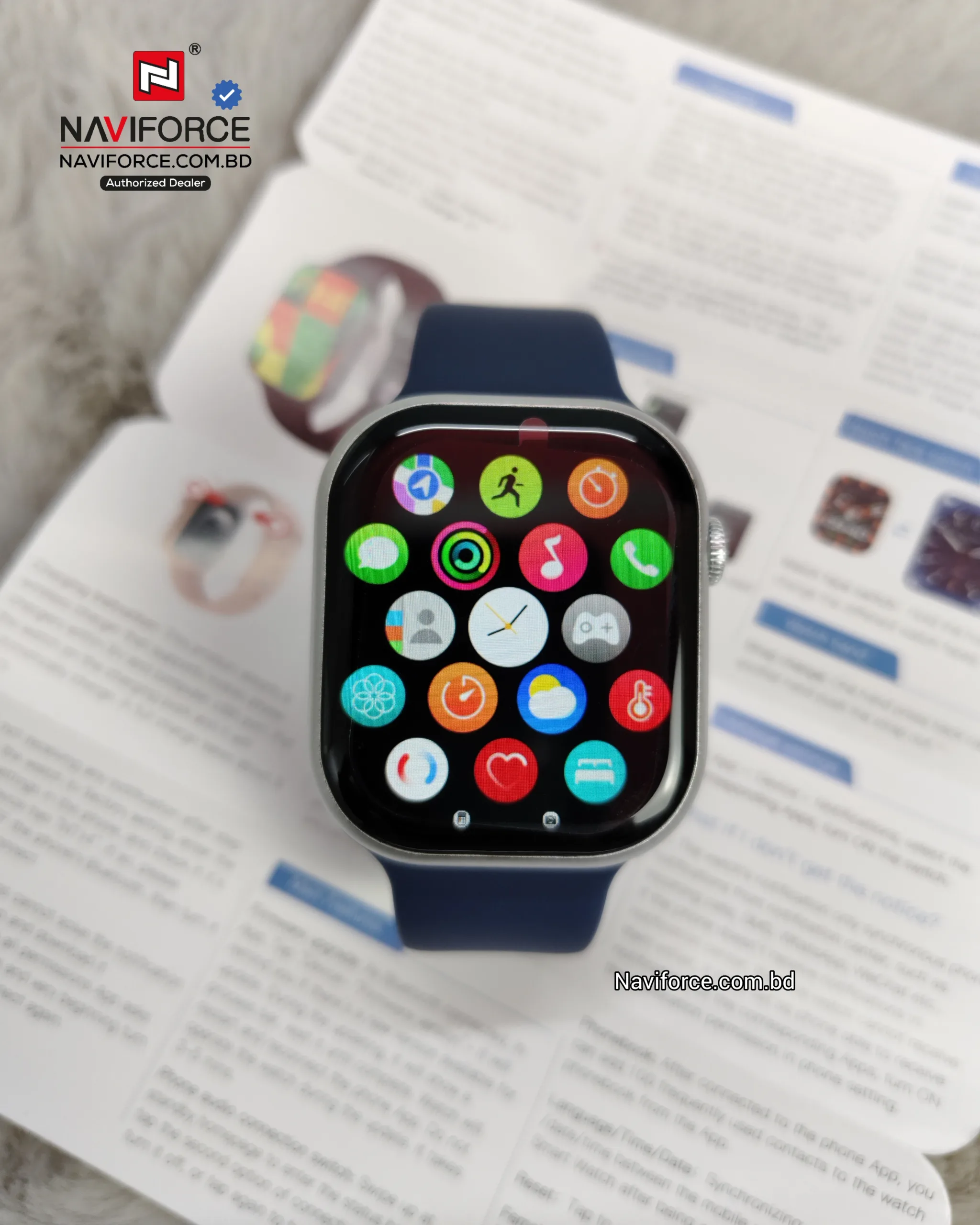 Naviforce NT14 Smart Watch - Silver Blue