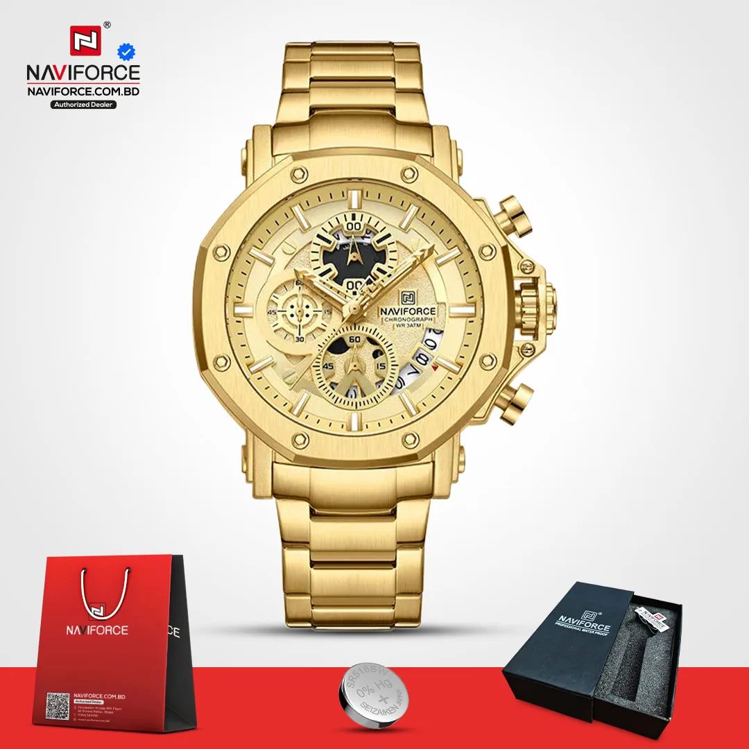 Naviforce 8065 CH - Gold For Men